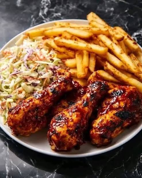Grilled Pistoleg with French Fries